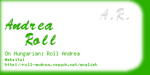 andrea roll business card